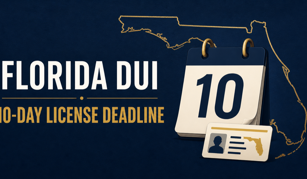 Florida’s 10-Day DUI License Deadline: What Sarasota and Manatee Drivers Should Know in 2026
